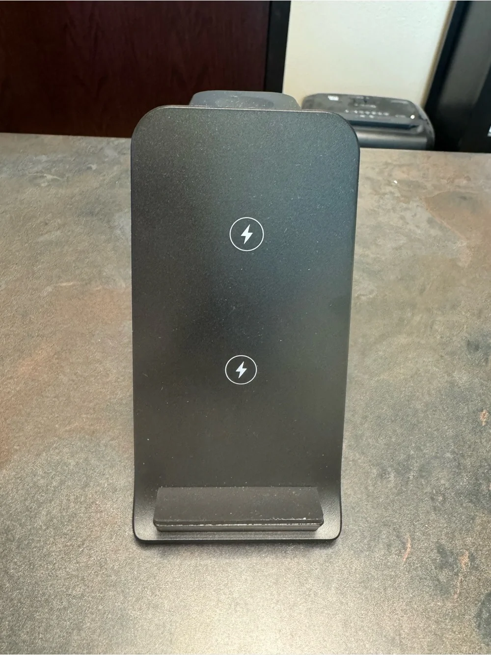 Wireless Charging Stand - Black Dual-Coil Fast Charger